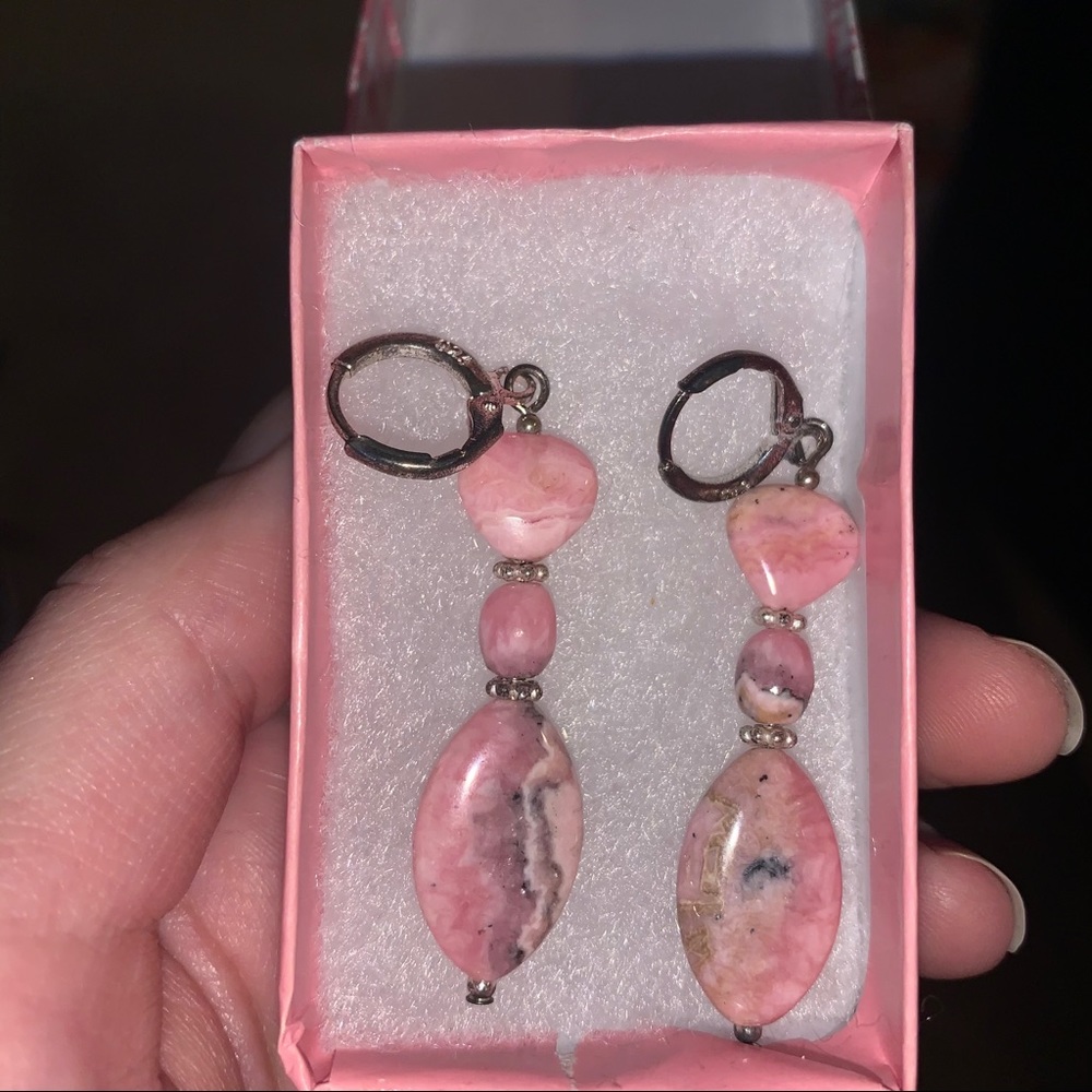 Rhodochrosite Earrings